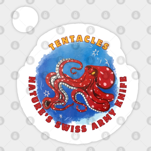 Tentacles, natures Swiss Army knife Sticker by Darin Pound